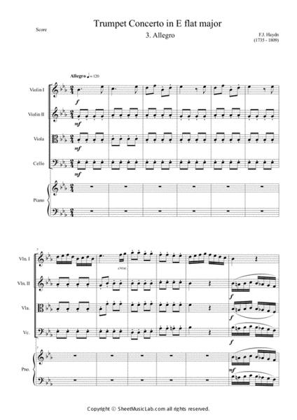 Trumpet Concerto 3. Allegro Short Version