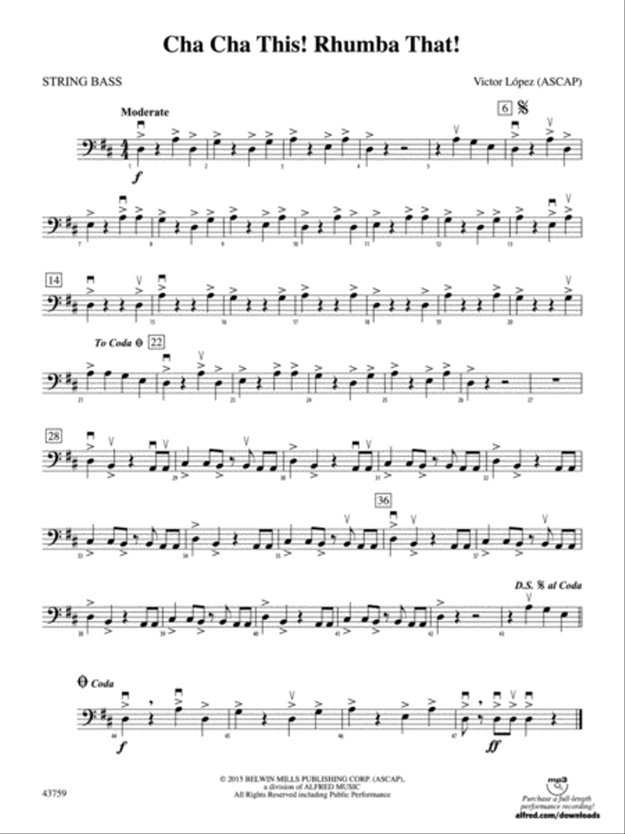 Cha Cha This! Rhumba That!: String Bass String Orchestra scores gallery preview page 1