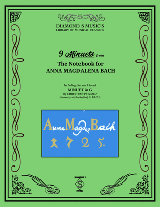 9 Minuets from the Notebook for Anna Magdalena Bach - J.S. Bach and others - Piano Solo
