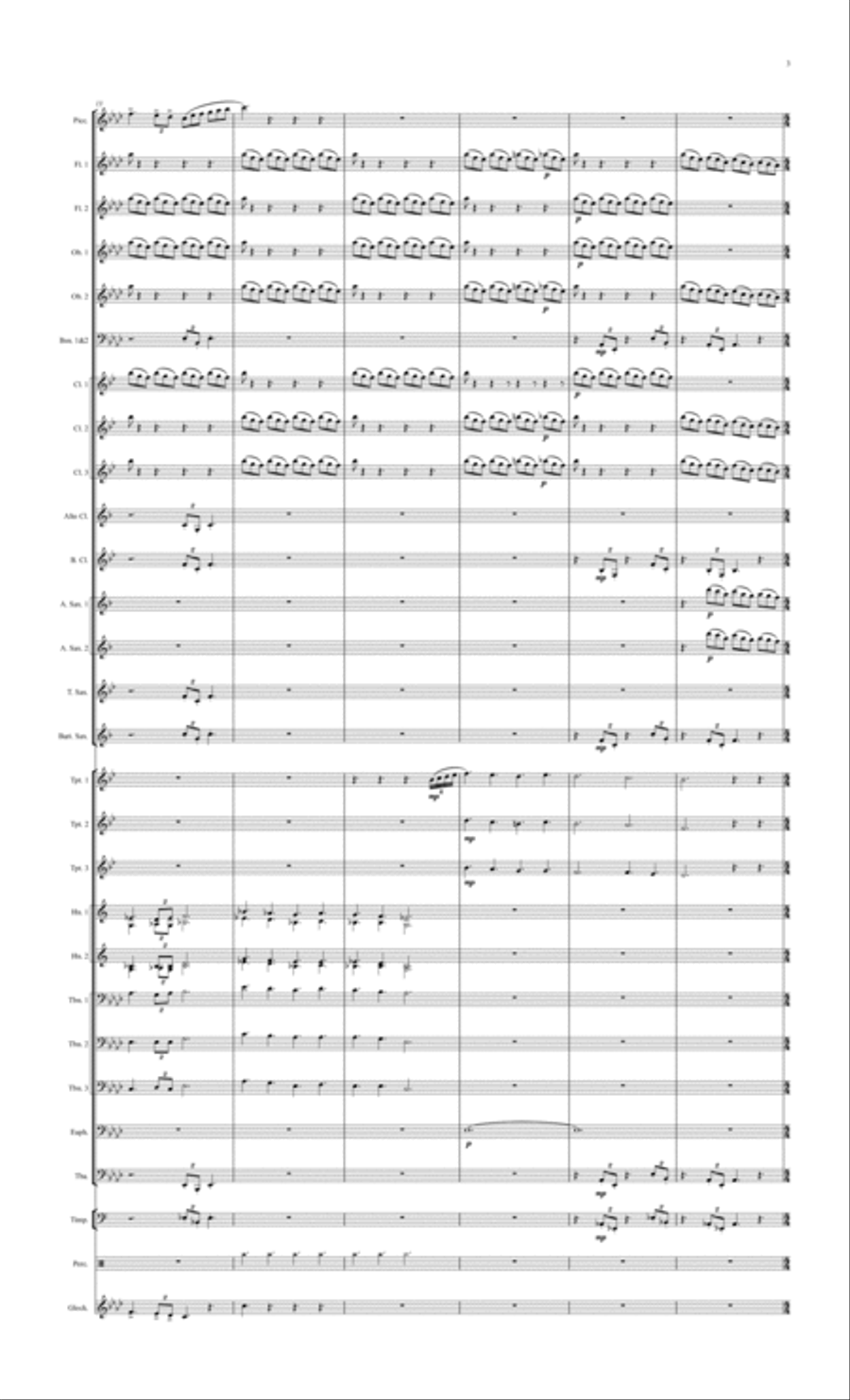Fantasia on Moravian Hymns Concert Band scores gallery preview page 3