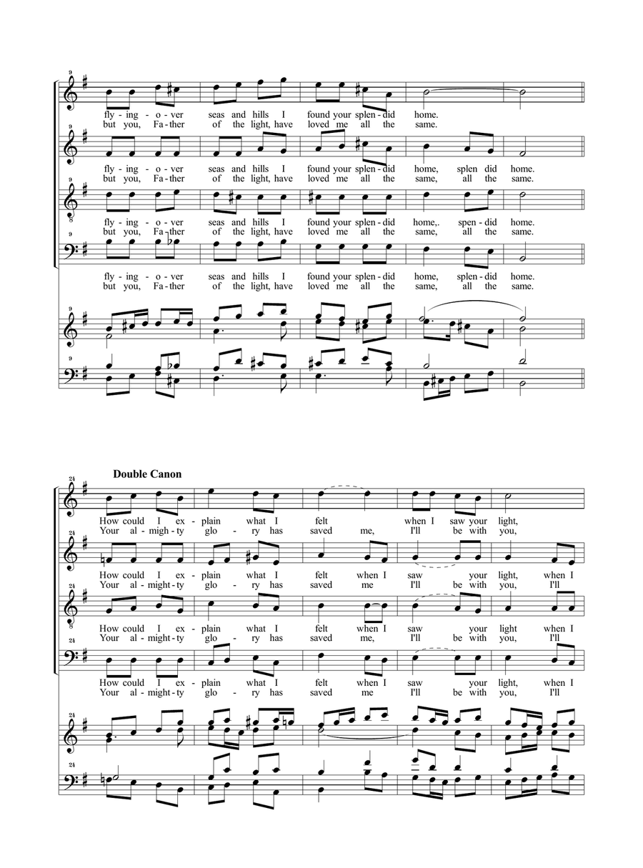 I HAVE RIDDEN THE WINGS OF THE DAWN - For SATB Choir and Organ 4-Part scores gallery preview page 3