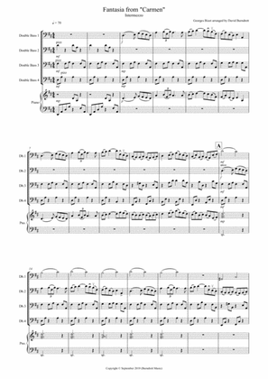 Intermezzo (Fantasia from Carmen) for Double Bass Quartet