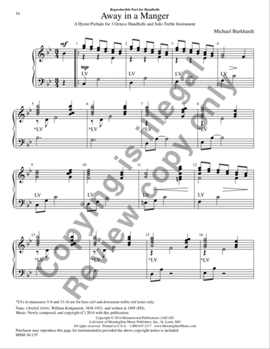 Hymns for Handbells Reproducible Accompaniments and Settings 4-Octaves scores gallery preview page 10