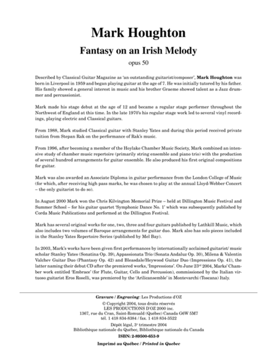 Fantasy on an Irish Melody