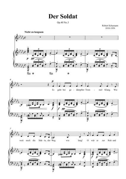 Schumann-Der Soldat Op.40 No.3 in b♭ minor
