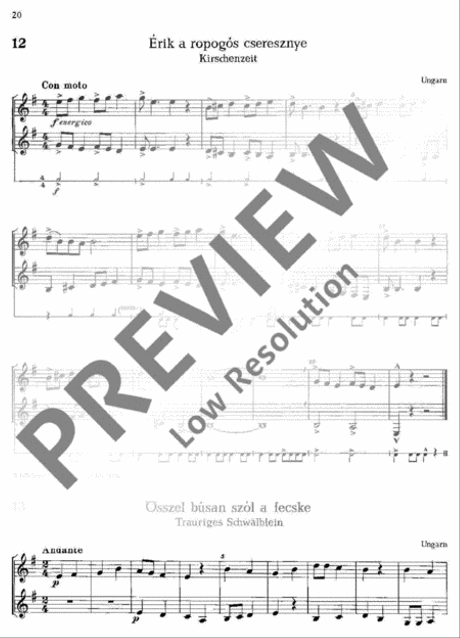 Folklore international Folklore international Clarinet Duet scores gallery preview page 21