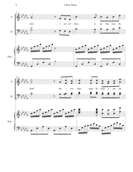 I Was There (SATB with Piano) image number null