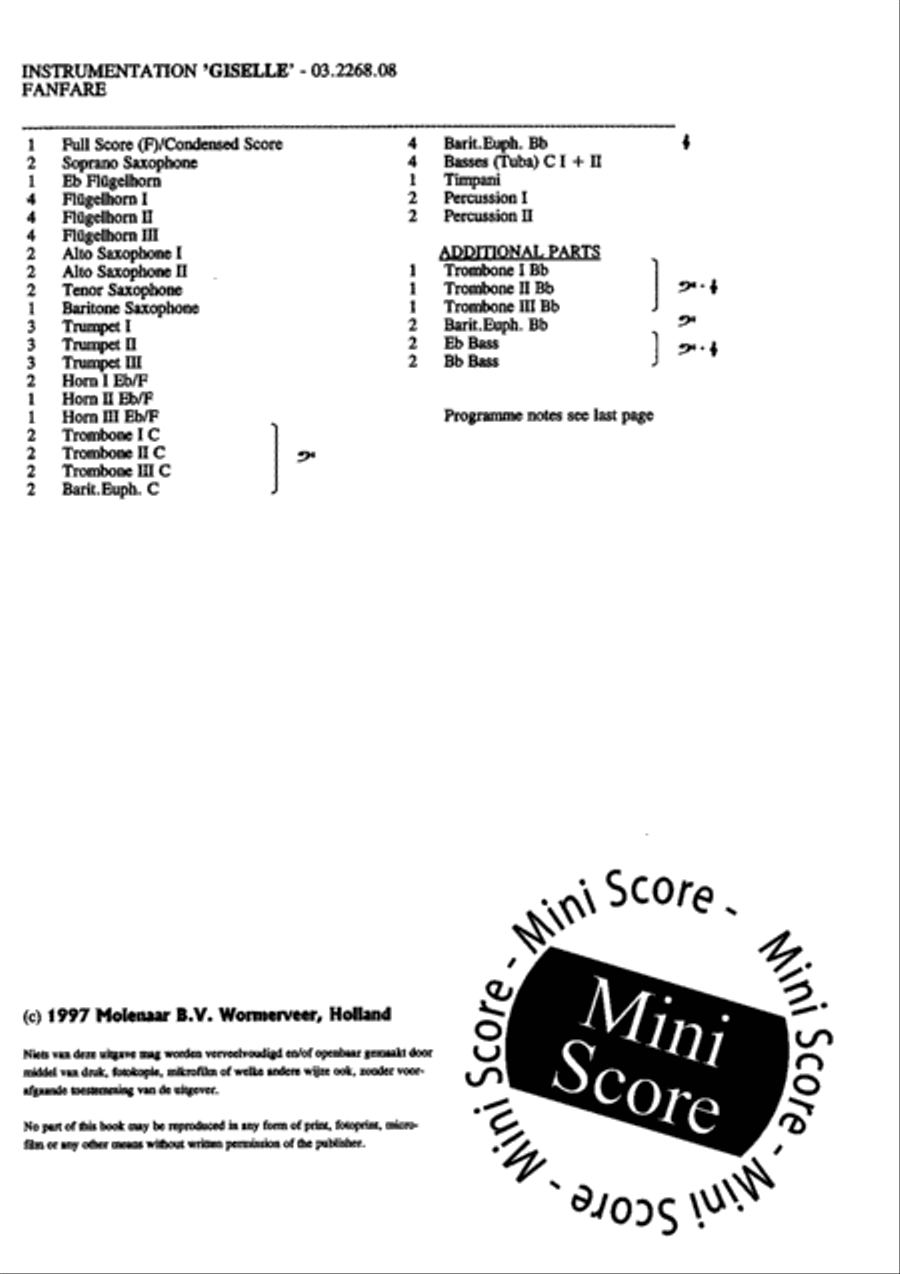Giselle Giselle Fanfare Band scores gallery preview page 4