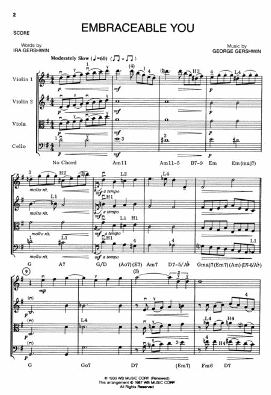 The Best of George Gershwin - String Quartets String Quartet scores gallery preview page 2