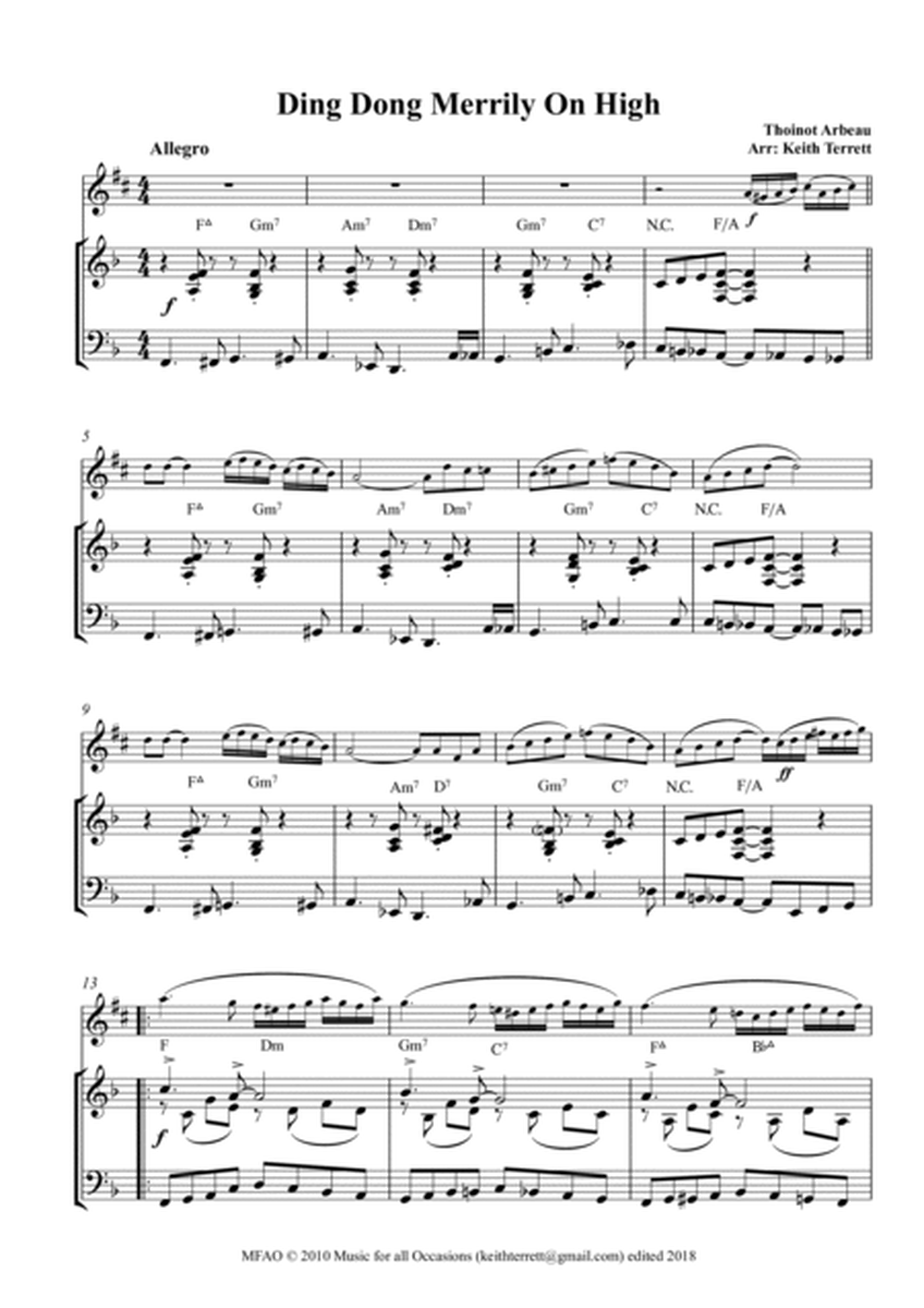 8 Swinging Xmas Carols for Eb Alto Saxophone & Piano image number null
