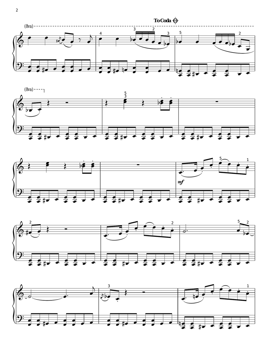 Baby Elephant Walk Baby Elephant Walk Piano Solo scores gallery preview page 2