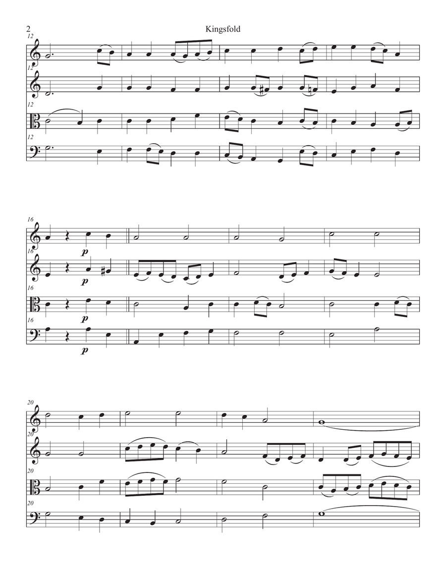 Kingsfold (String Quartet) String Quartet scores gallery preview page 2