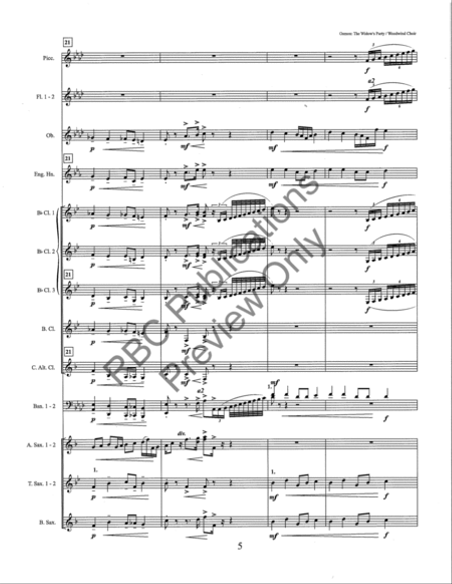 Widow's Party (Score) Widow's Party (Score) Score scores gallery preview page 10
