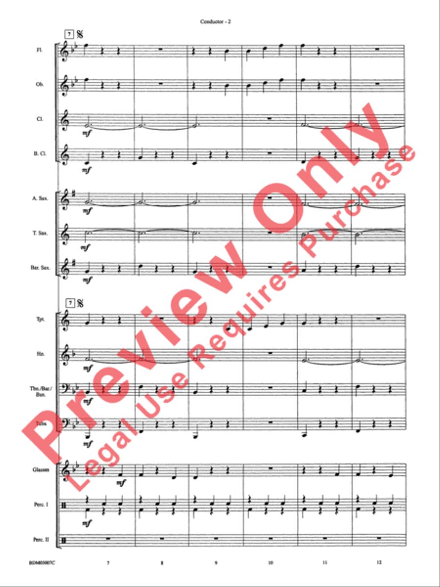 Waltz for Band and Water Glasses (with Apologies to Johann Strauss) Concert Band scores gallery preview page 5