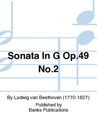 Book cover for Sonata In G Op.49 No.2