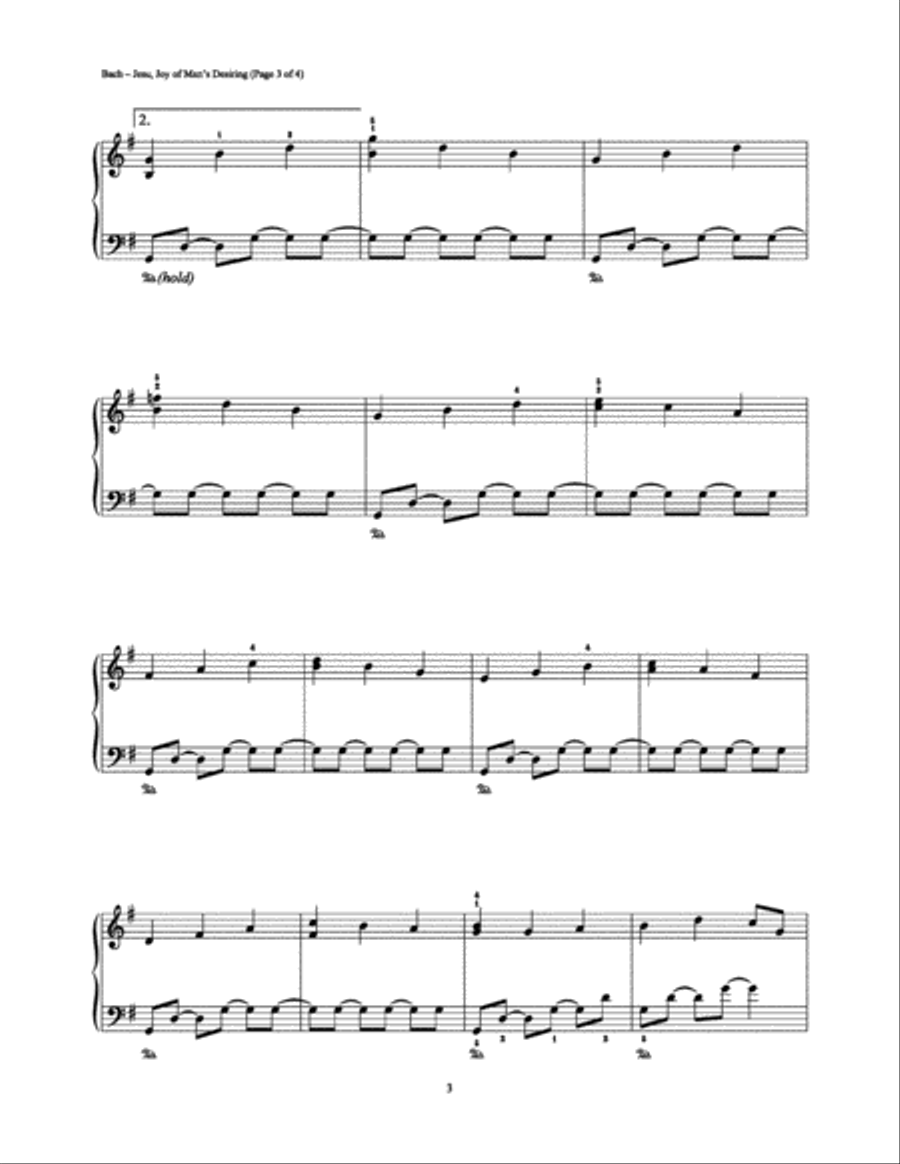 Jesu, Joy of Man's Desiring Piano Solo scores gallery preview page 3