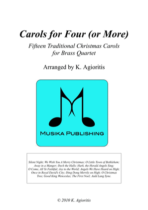 Book cover for Carols for Four (or more) - Fifteen Carols for Brass Quartet
