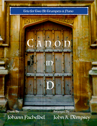 Canon in D (in C major): Trio for Two Trumpets and Piano