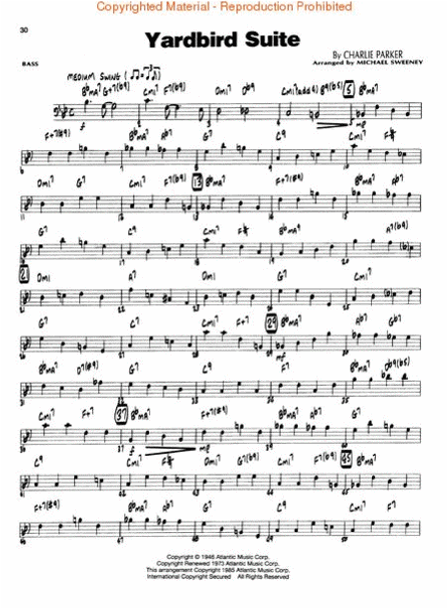 Easy Jazz Classics – Bass Jazz Ensemble scores gallery preview page 4