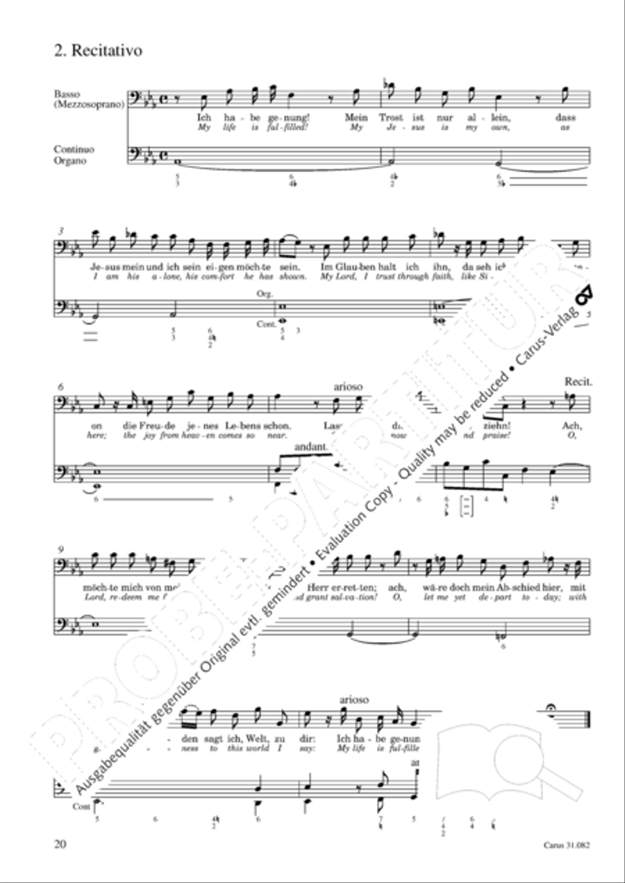 I have enough (Ich habe genung) Mezzo-Soprano Voice scores gallery preview page 21