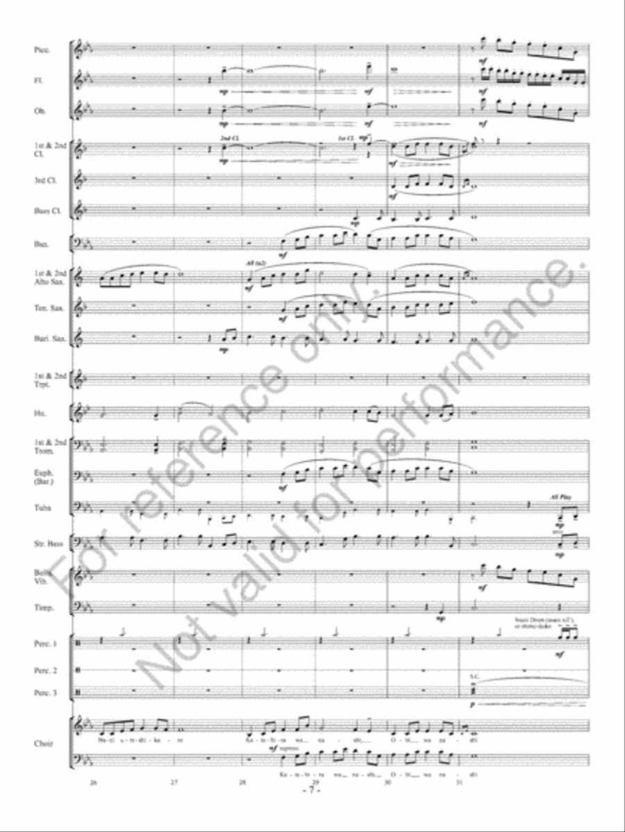 Takeda Lullaby Concert Band scores gallery preview page 9