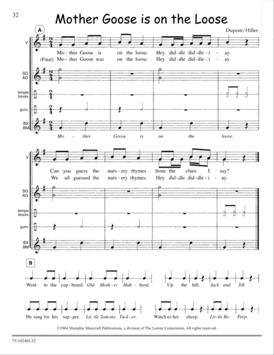 The Orff Anthology The Orff Anthology Classroom Materials scores gallery preview page 8