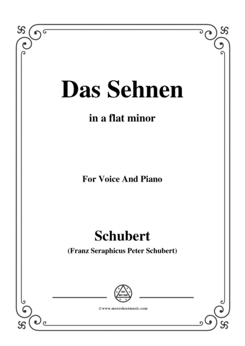 Schubert-Das Sehnen,Op.172 No.4,in a flat minor,for Voice&Piano image number null