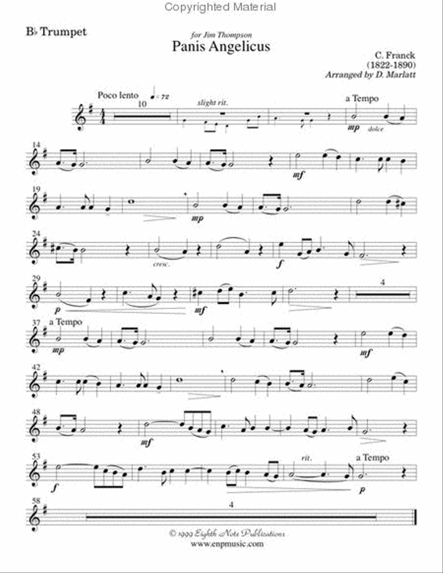 Panis Angelicus Trumpet scores gallery preview page 2