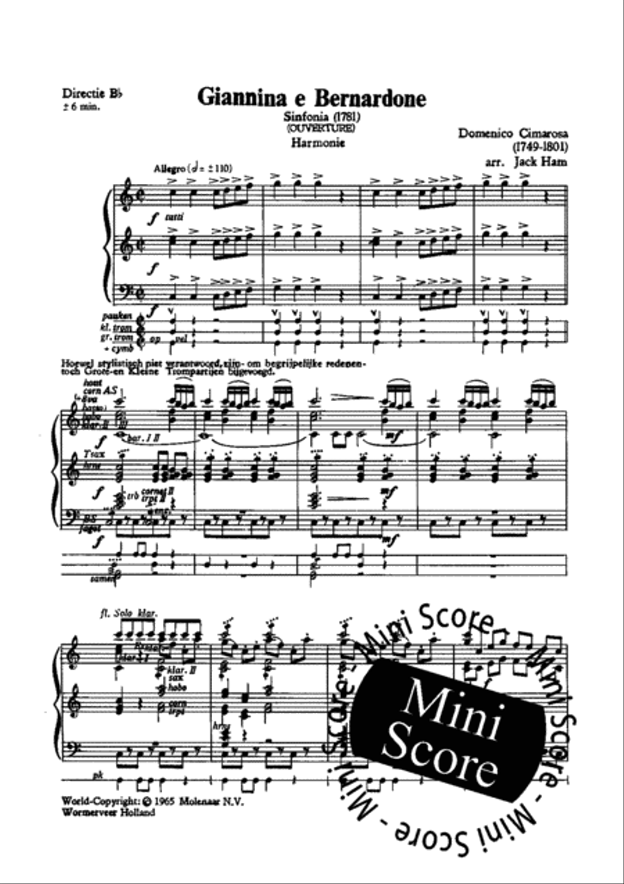 Giannina E Bernardone Concert Band scores gallery preview page 3