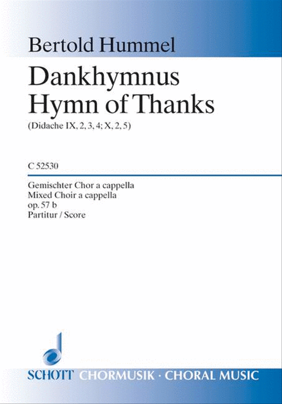 Hymn of Thanks Mixed Choir scores gallery preview page 1