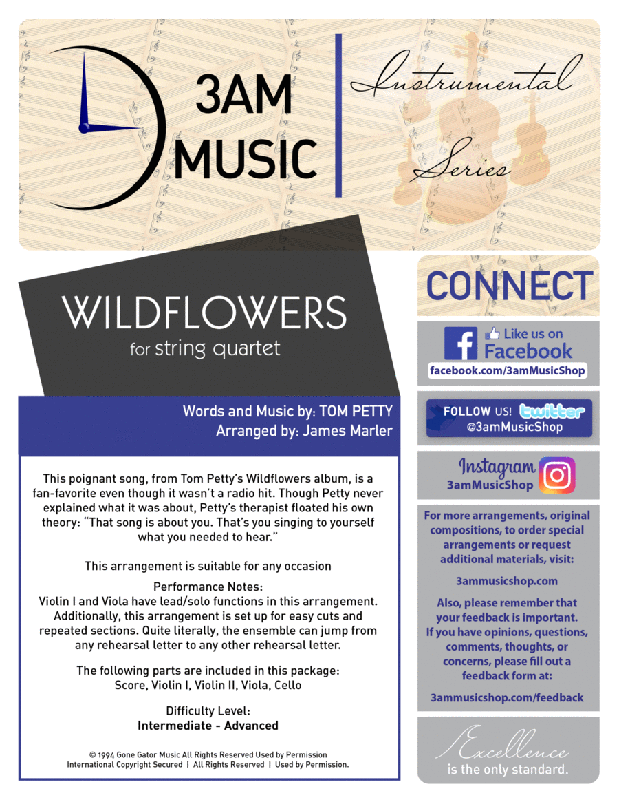 Wildflowers String Quartet scores gallery preview page 1
