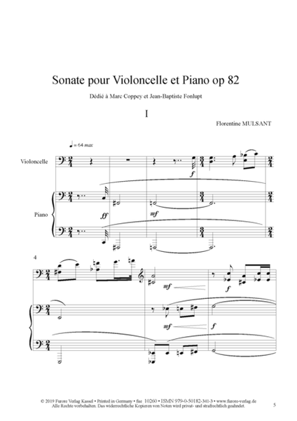Sonate pour violoncelle et piano, op. 82 no. 2