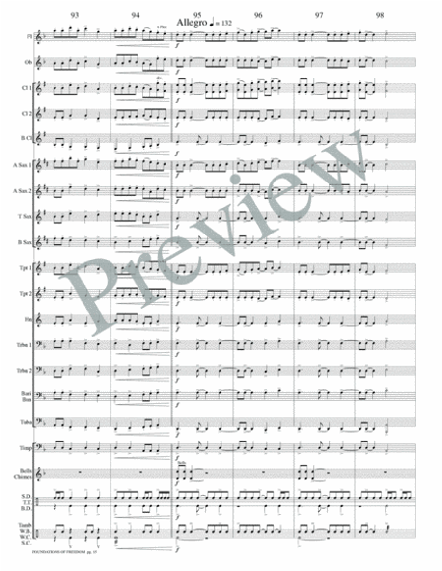 Foundations of Freedom Foundations of Freedom Concert Band scores gallery preview page 18