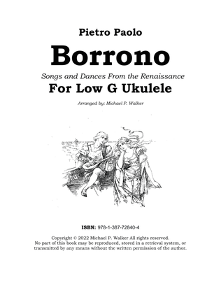Pietro Paolo Borrono Songs and Dances From the Renaissance For Low G Ukulele