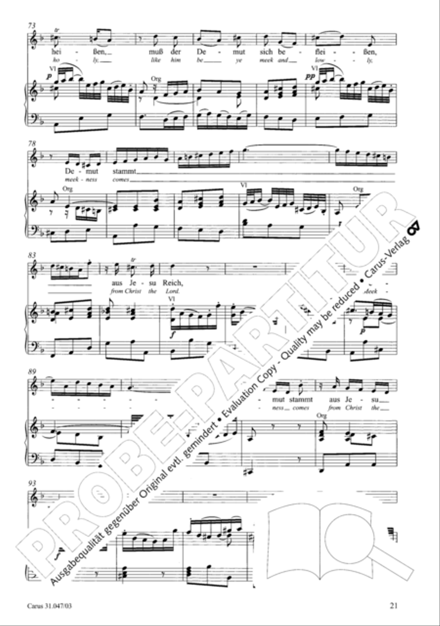 Who himself exalteth shall be abased again (Wer sich selbst erhohet, der soll erniedriget werden) 4-Part scores gallery preview page 22