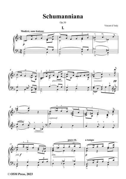 Indy-Schumanniana(Trois chants sans paroles),for Piano image number null