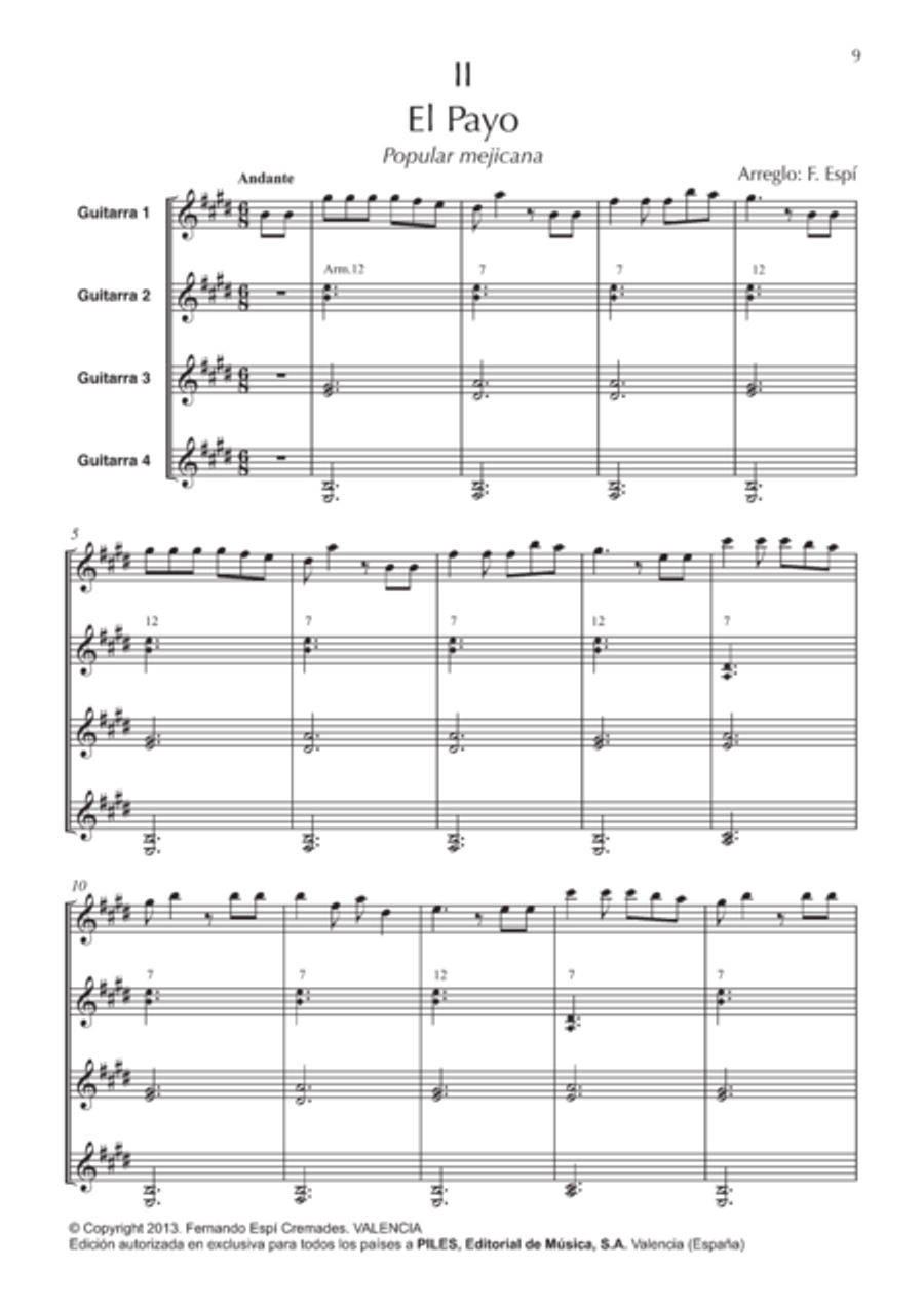 La Guitarra en Grupo Vol. II Guitar Ensemble scores gallery preview page 4