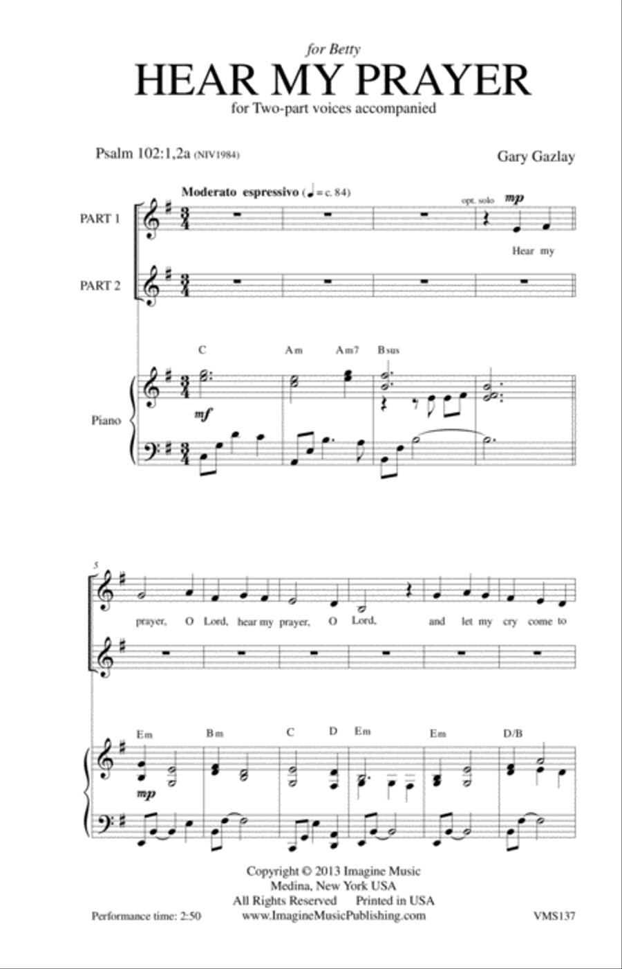 Hear My Prayer 2-Part scores gallery preview page 3