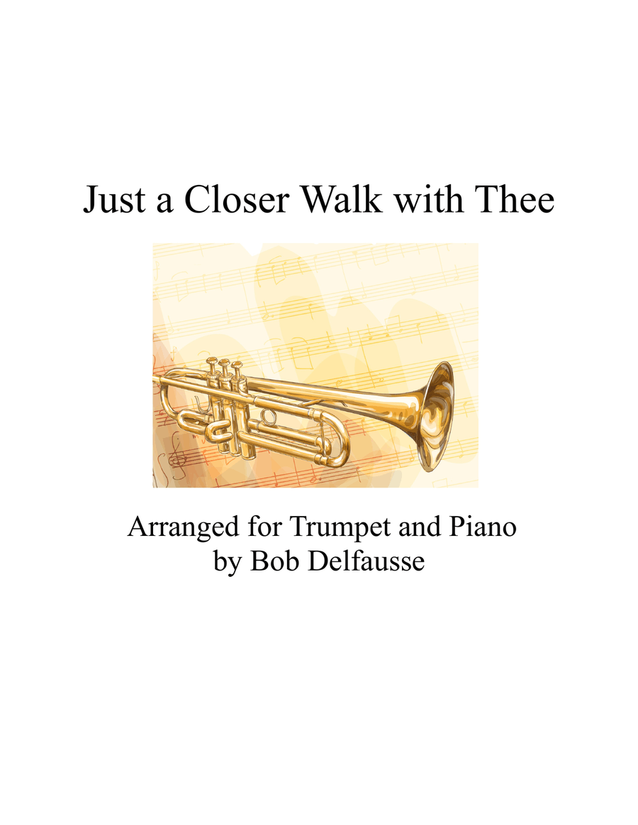 Just a Closer Walk with Thee, for trumpet and piano Trumpet Solo scores gallery preview page 1