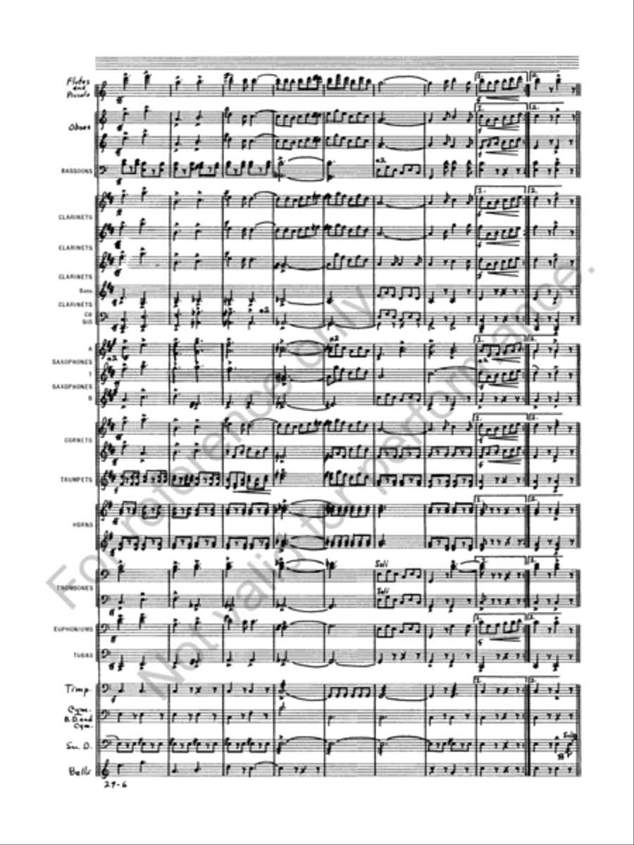 Semper Fidelis Concert Band scores gallery preview page 8