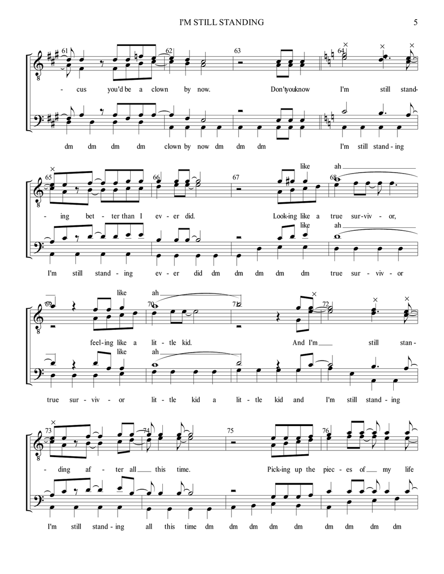 I'm Still Standing I'm Still Standing TTBB scores gallery preview page 5