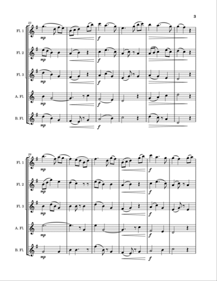 A Drift of Swans Woodwind Quintet scores gallery preview page 3