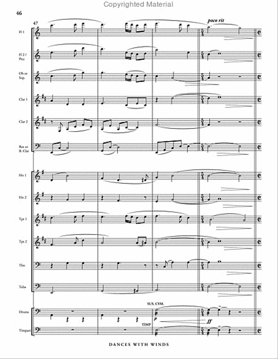 Dances with Winds Dances with Winds Concert Band scores gallery preview page 52