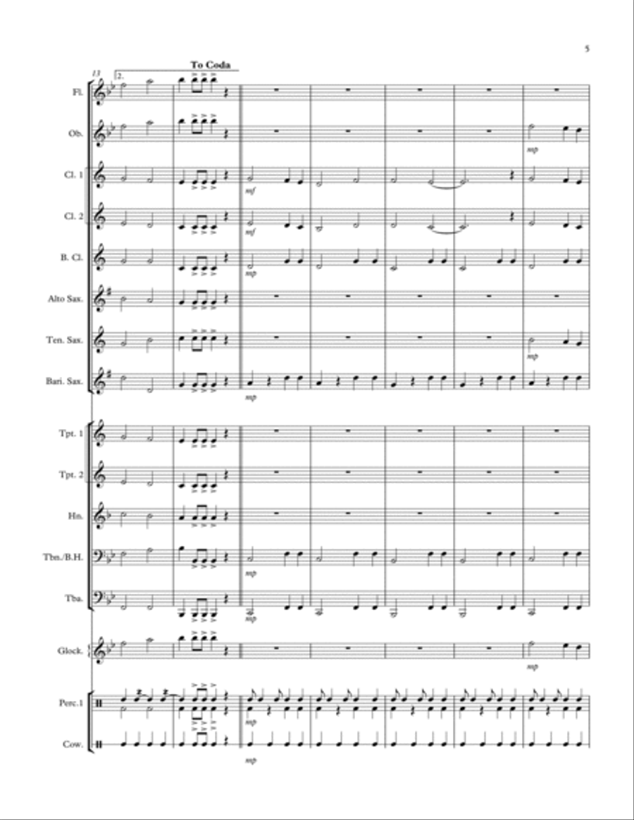 Senorita Fajita Senorita Fajita Concert Band scores gallery preview page 5