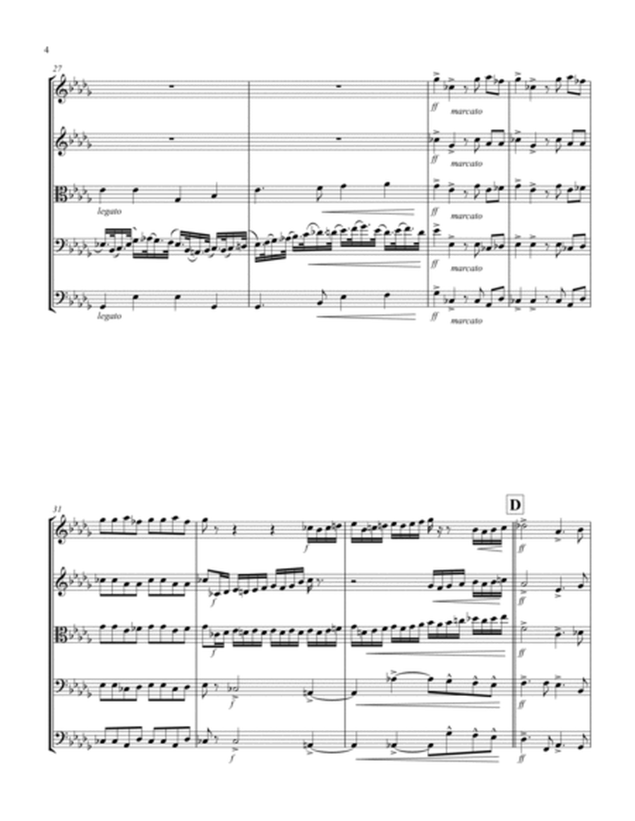 Coronation March (Db) (String Quintet - 2 Violins, 1 Viola, 1 Cello, 1 Bass)