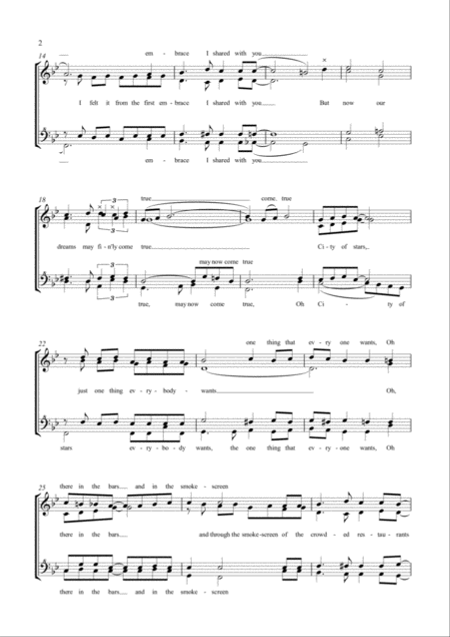 City Of Stars SSAA scores gallery preview page 2