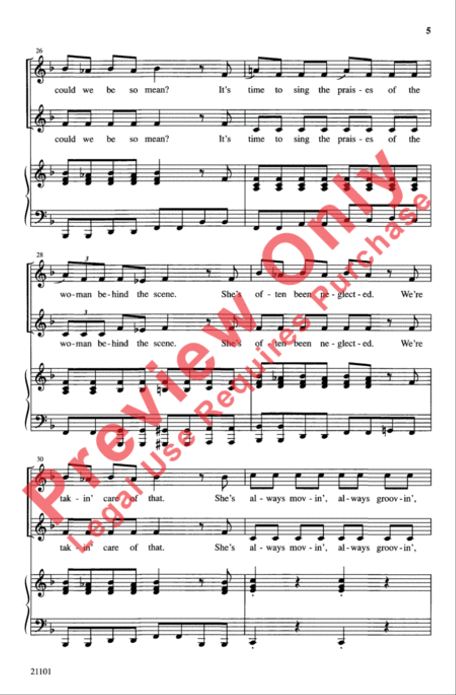 Let's Hear It for Mrs. Claus! 2-Part scores gallery preview page 5