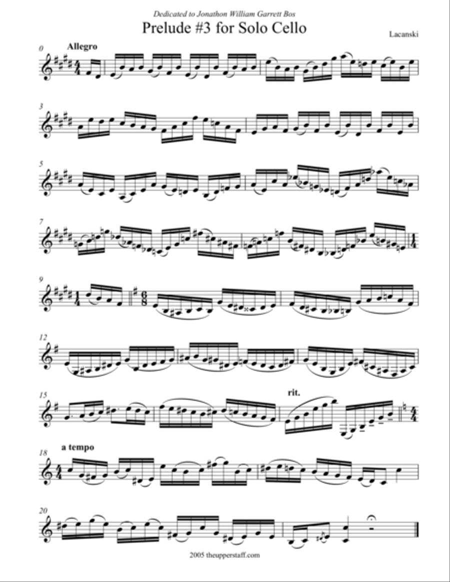 Prelude #3 Classical Guitar scores gallery preview page 1