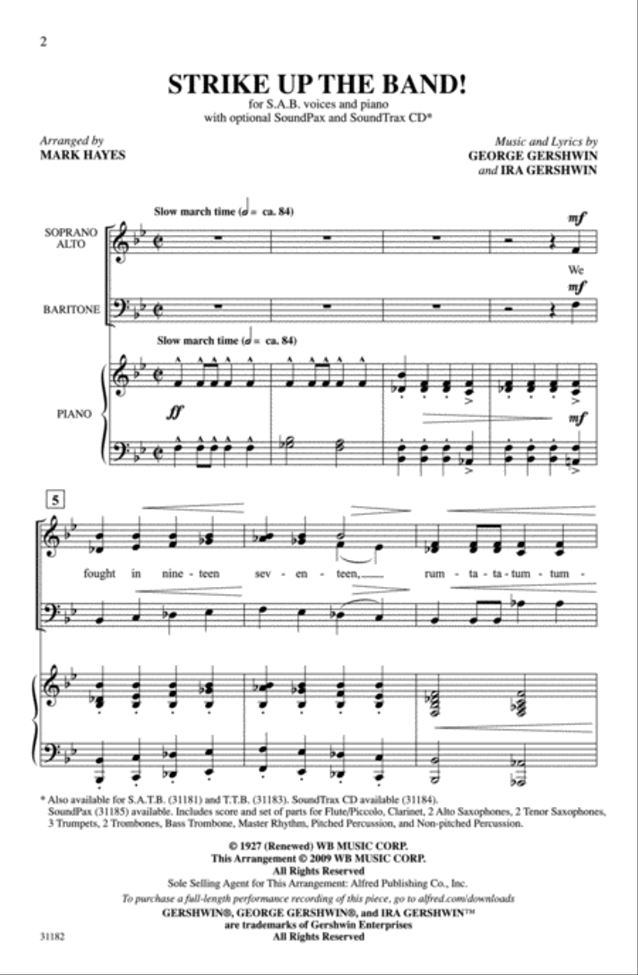 Strike Up the Band! 3-Part scores gallery preview page 2