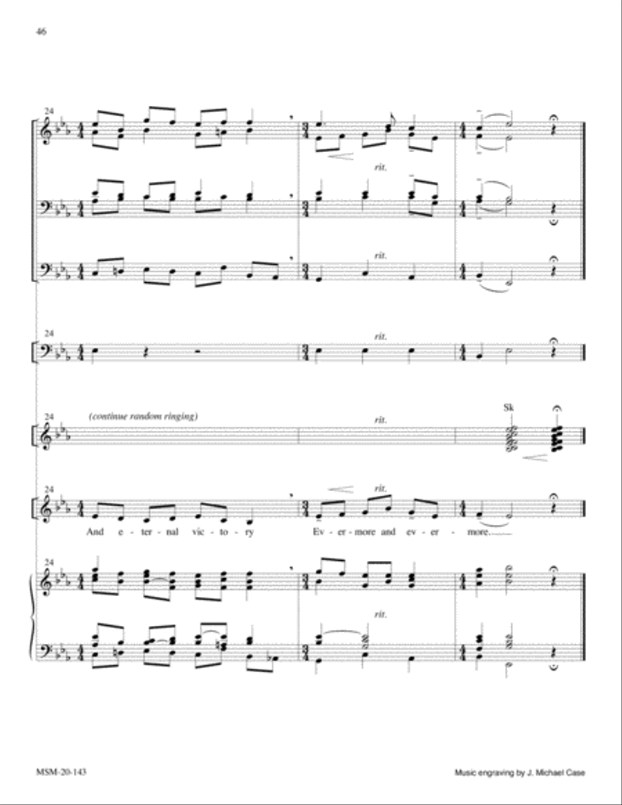 Five Carol Accompaniments for Brass Quartet and Organ 4-Part scores gallery preview page 20